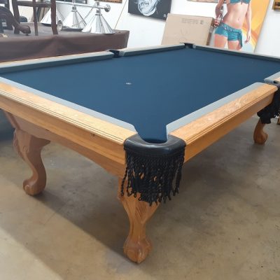 8 ft 3 pc. Slate Cowboys Pool Table For Sale - New Cloth, Installation, and Accessories Included!